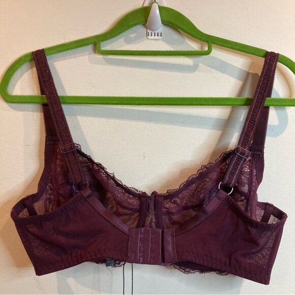 BLUSH Sz 34D Harlow Full Coverage  Underwire Lace Bra in Elderberry NWT - Picture 5 of 9